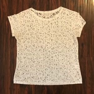 Pink Martini Floral Knit Lace Top